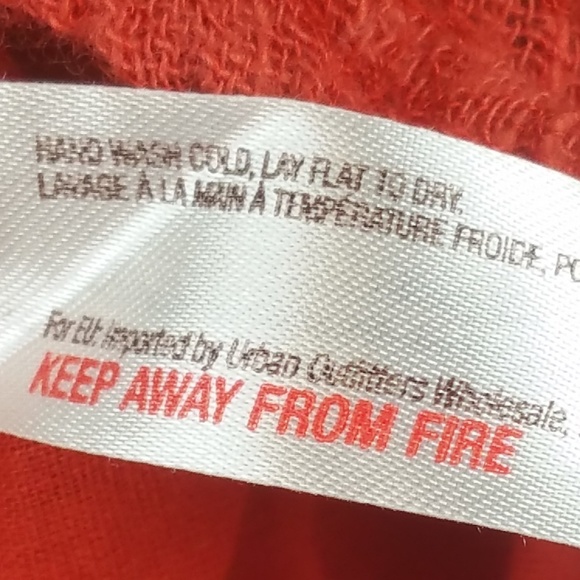 Free People One Orange Geo Blouson Top XS VGUC - Picture 7 of 8